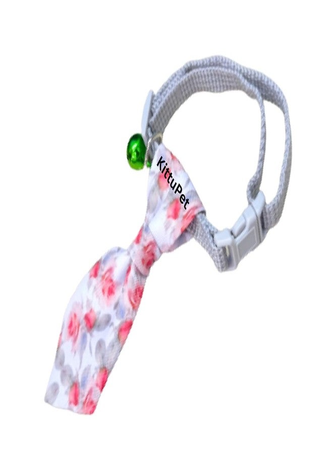 KittuPet Dog Neck tie, Unique Dog Collar, Unique cat Collar, Breakaway Buckle (Grey, Printed Design) - Image 2